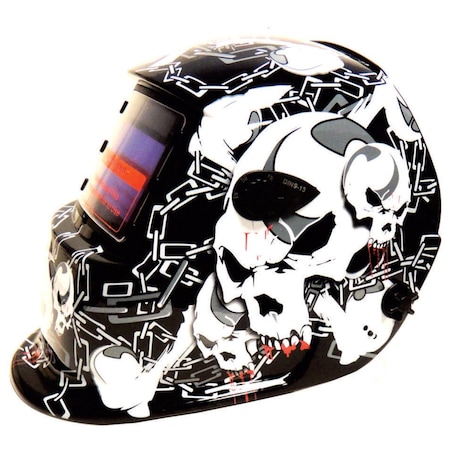 Powerweld PowerWeld Professional Series ADF Welding Helmet, Skull and Chain PWH9855G4Â
